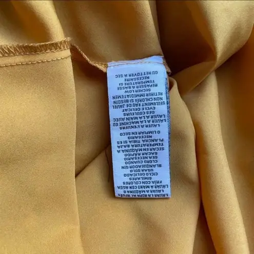 Nanette Lepore  Dress Mustard Cottage Floral Belted Long Sleeve Midi Size Small