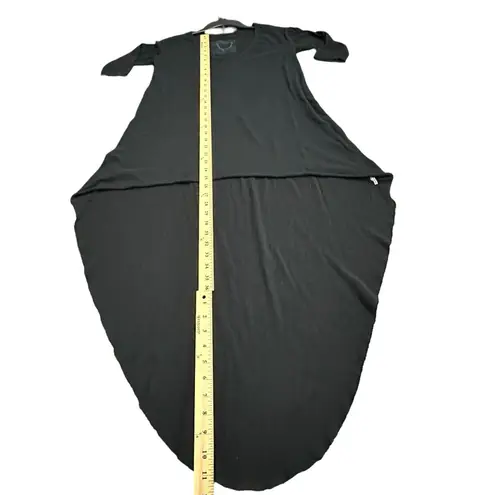 FRANK & EILEEN TEE LAB HIGH LOW XS Short Sleeve Black Lagenlook Shirt #BB6