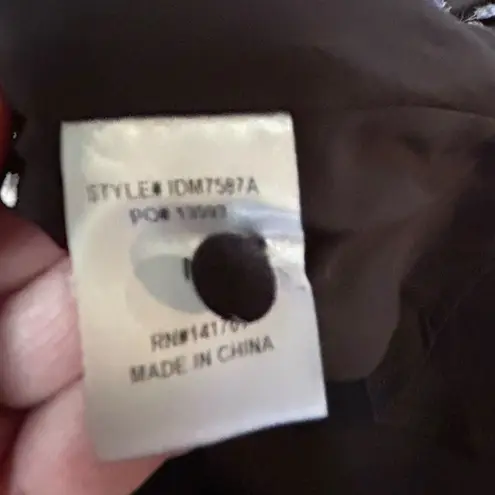 143 Story By Line Up Sz M Floral Maxi Brown Lavendor Front Slit Dress