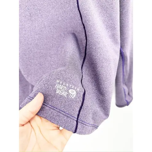 Mountain Hardwear  Women’s Purple Long Sleeve Hooded Quarter Zip Pullover Size L