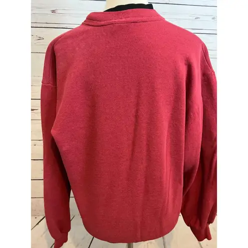 Morning Sun Sweatshirt Pullover Large Every Birdie Welcome Birds Vtg Vintage Red