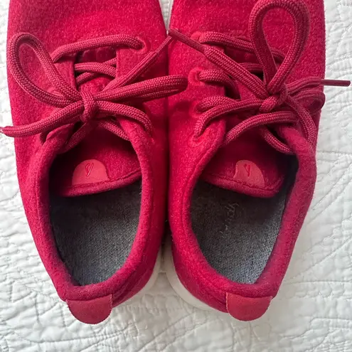 Allbirds Red Wool Women's Runners Sneaker Shoes - Size 9