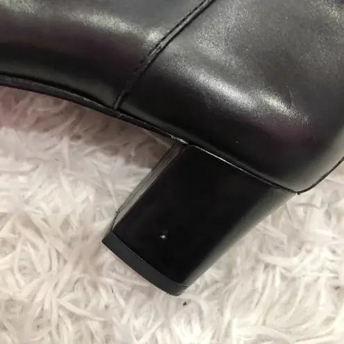 Antonio Melani Antonio Melanie Hardine Leather Ankle Heel‎ Boots Black 7.5