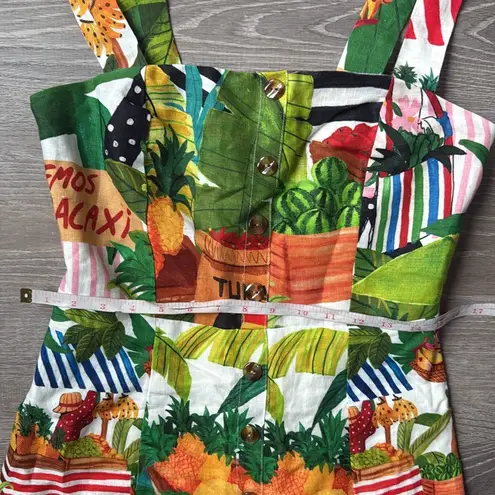 Farm Rio NEW Tropical Fair Linen Mini Dress
