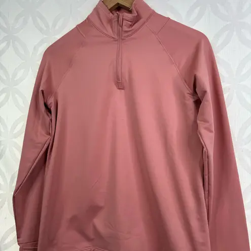 Athleta  Conch Pink Whistler Half Zip Back Zip Pocket Pullover‎ Size XS