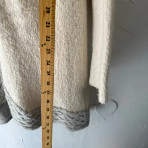 prAna Womens Cream Gray Knit Sweater Coat Cardigan M Angelic Duster Cozy