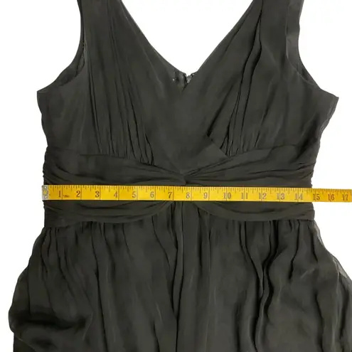 Donna Morgan Women's Jessie Sleeveless Chiffon Cocktail Dress 12 Black Wedding