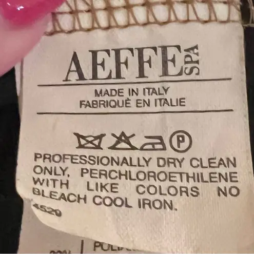 Moschino Pret-A-Porter Gold Metallic Shimmer Long-Sleeve Sweater Top Size 10