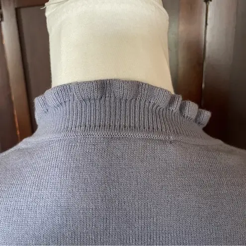 Boden | River Lara Ruffle Mock Neck Pullover Sweater Purple Size 6