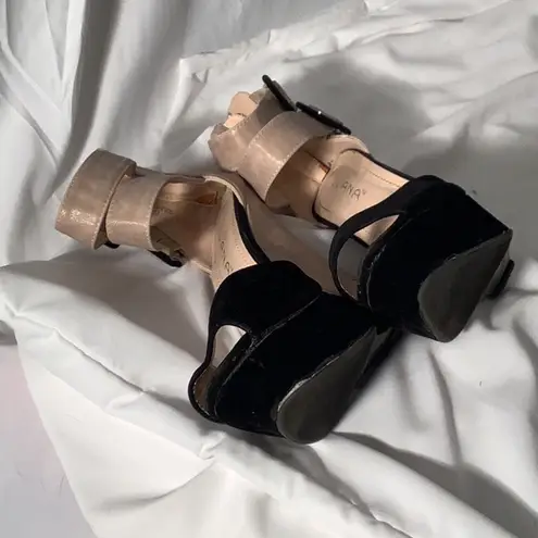 Liliana Wedge Heels. Size 7 In Original Box. Faux Suede. 5” Heel & 1.5” Toe Box