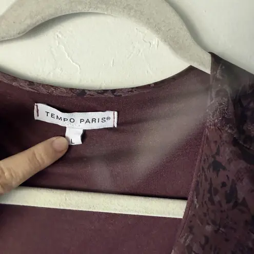 Tempo Paris Y2k Whimsigoth Large Sheer Silk Viscose Asymmetrical Hem Boho Top