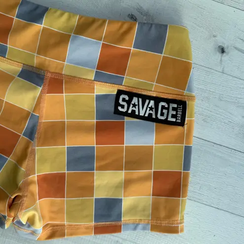 Savage Barbell Disco Booty Shorts 2.5” Size S Orange