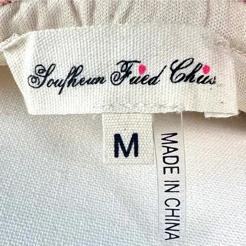 Southern Fried Chicks Southern Fried Chics Rose Gold Sequin Floral Mesh Midi Dress M Adjustable Straps