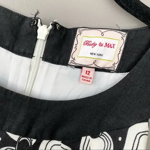 Becky & Max Graphic Print Linen Tank Dress Size 12