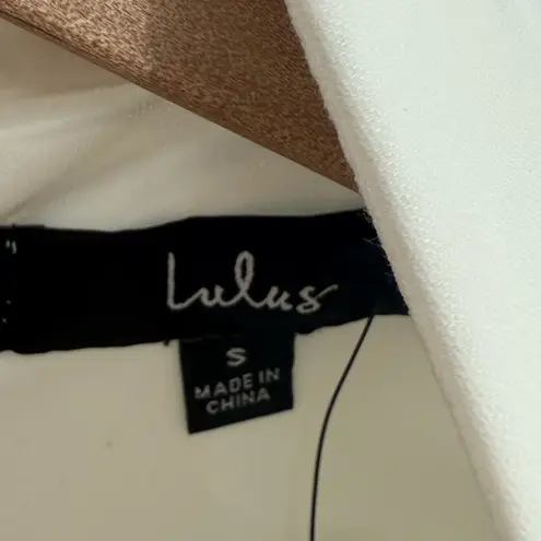 Lulus Lace Up Your Sleeve White Lace Long Sleeve Bodycon Dress Size S