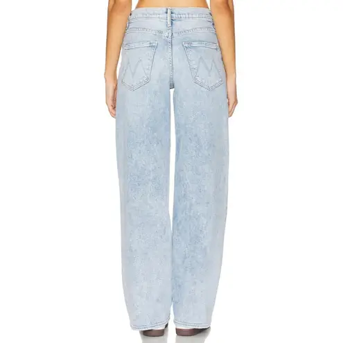 NWT Mother Spinner Zip Sneak in Light As A Feather Loose Slouchy Jeans 25 Blue