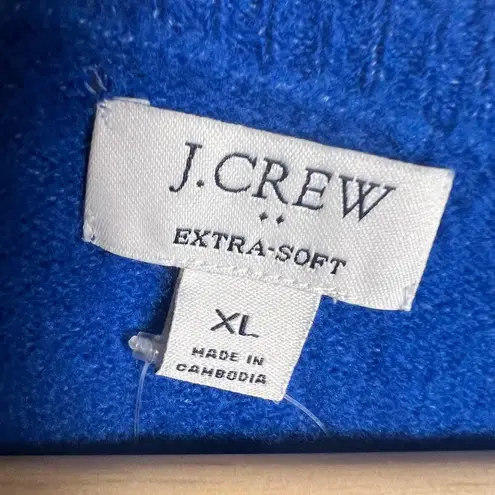 J.Crew Blue Crewneck Long Sleeve Sweater in Extra Soft Yarn Size XL