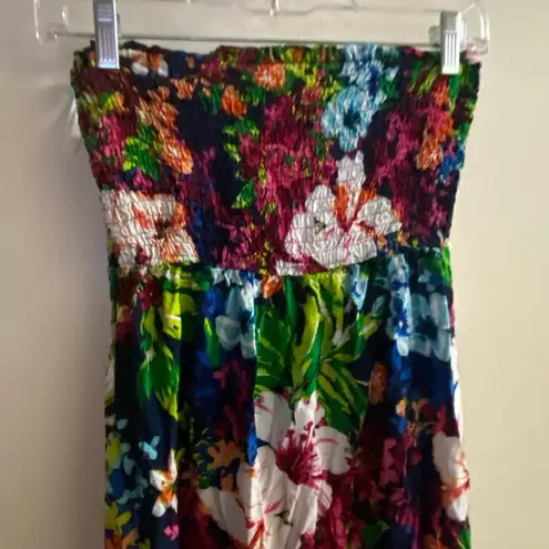 Mimi Chica Womens Multicolor Bright Floral Long Maxi Skirt M Medium Waist 32 34