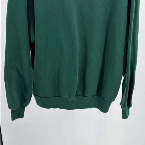 Northcrest Forest Green textured holiday bear Sweatshirt vintage XL snowflakes