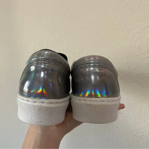 Chiara Ferragni silver iridescent leather I FEEL emoji platform sneakers 35 Size undefined