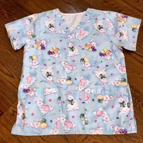 Bunny Rabbit Easter Scrub Top