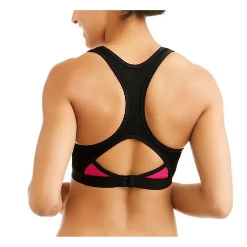 Danskin  Now embedded flexi wire sports bra pink and black size 34 B