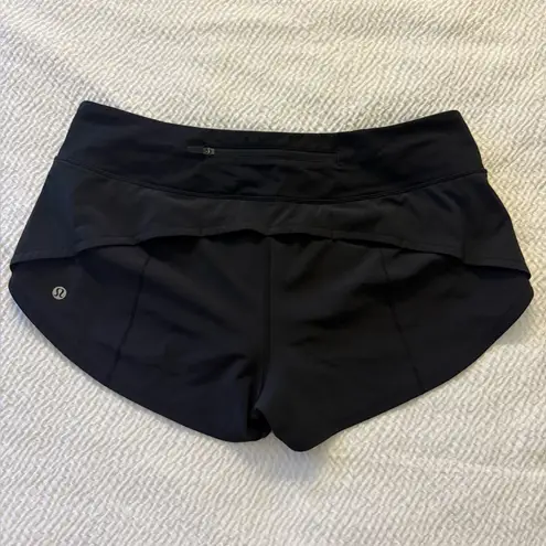 Lululemon  Speed Up Shorts Low Rise 2.5” Black Size 8 Retired 2020 Edition