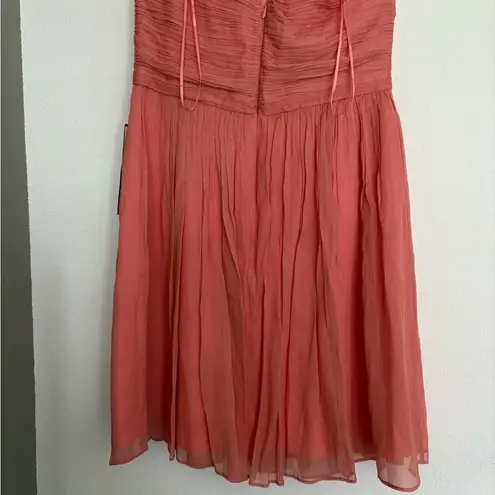 J.Crew 🚨  100% Silk lined Coral Ruffle Wrap Women Dress Formal 12 petite NWT🚨