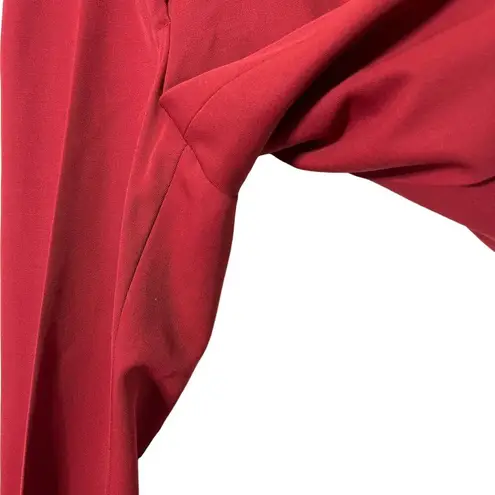 Racil Suit Trouser Pants Red Virgin Wool Pleated Black Side Stripe Size US 4 27”