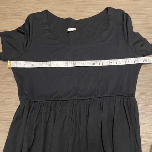 Pinkblush Black Short Sleeve Maternity Maxi Dress Size M