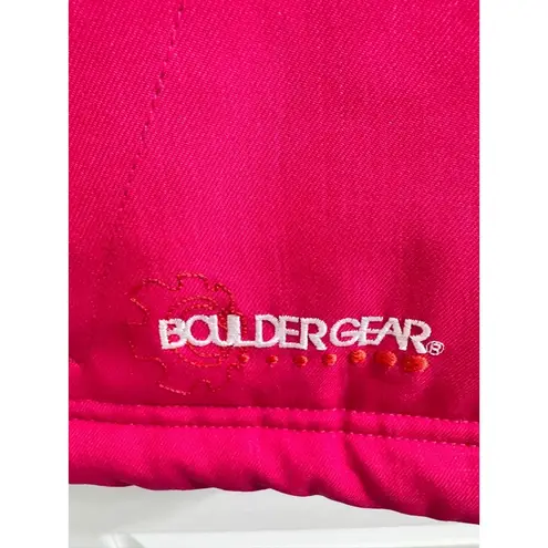 Boulder Gear Red Pink White Colorblock Stand Collar Front Zip Ski Jacket Medium - Image 11
