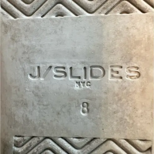 JSlides J/SLIDES black slip on sneakers with metal toe accents, size 8 EUC