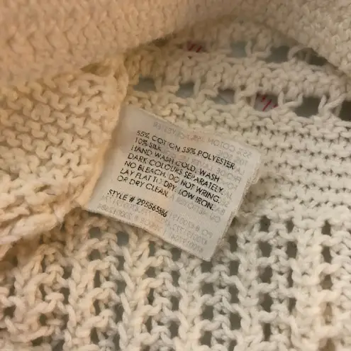 Club Monaco Womens Crochet Tank Top Cotton Silk Blend White S