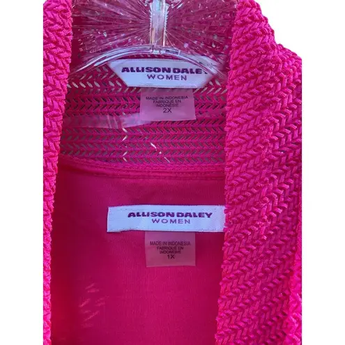 Allison Daley Women's Casual Set Cardigan & Tank Top Size 2X