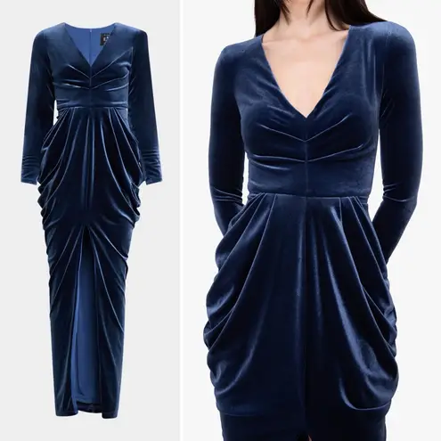 Black Halo Finnegan Gown in Blue Slate Size 2