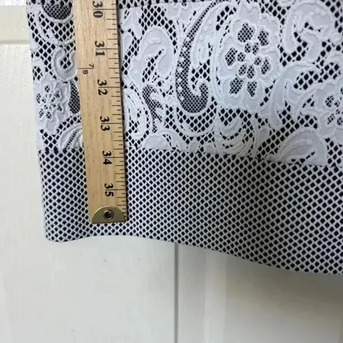 Alberto Makali NWOT White Black Bridal Wedding Bodycon Mini Dress Woman’s Size M