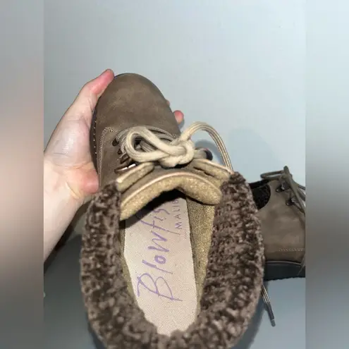 Blowfish Malibu Comet Earth Ankle Boots Brown Corduroy Lace