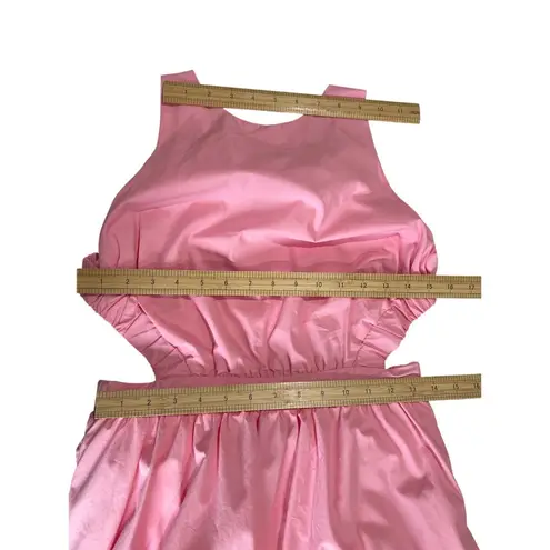 English Factory Cutout Strappy Pink Maxi Dress Womens Size M Sundress Full Skirt