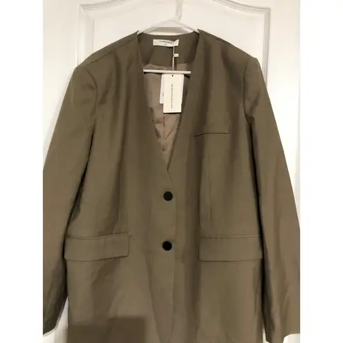 Commense Women's Business Casual Blazer Two Button Long Sleeve Camel XL NWT Tan
