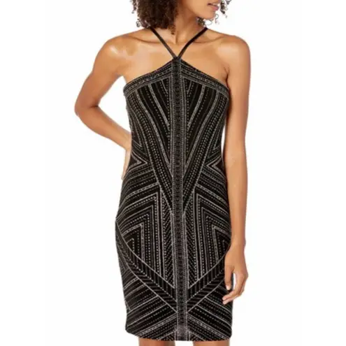 NEW Jump Apparel Womens XS Constellation Bodycon Dress Black Mauve Glitter