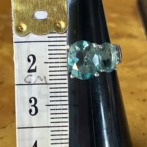 Teal Color Changing Fluorite Sterling Silver Ring Size 5