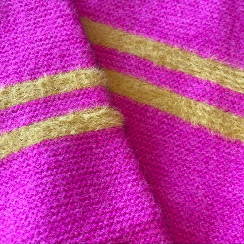 ZEN ISLAND Boutique Women’s Long Sleeve Collared & Striped Crop Sweater NWT Sz M Yellow Size M