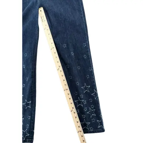 Soft Surroundings Jeans Womens 4 Blue Stellar Star Distressed Ankle High Rise