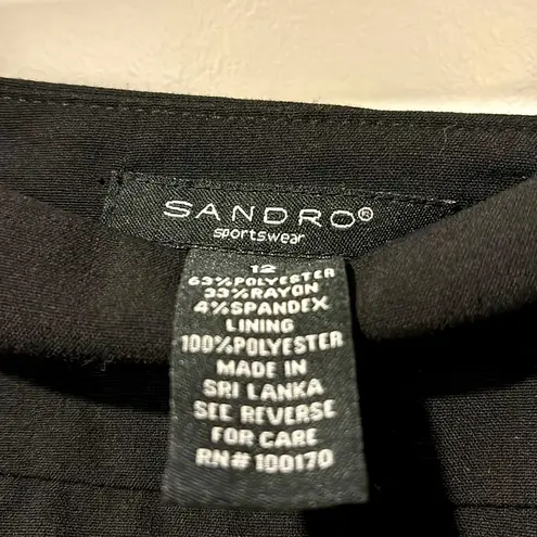 Sandro Sportswear Women’s Sportswear Sandro Black Asymmetrical Ruffled Tired Skirt Size 12 (NWOT)