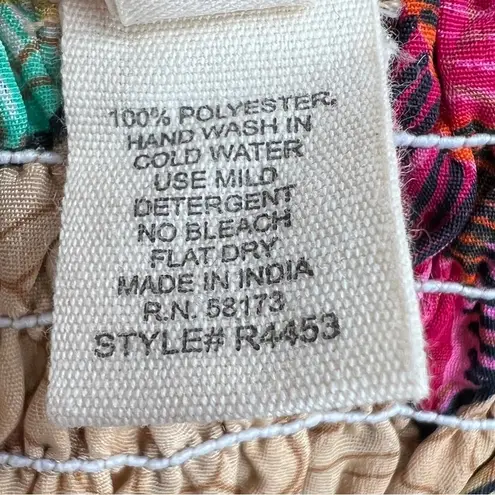 Raga Women's Sapana Bralette Printed Tie Front Top Size Large NWT