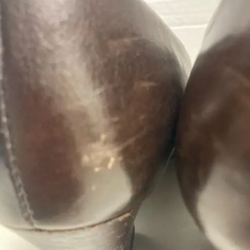 BORN Crown Women’s Block Heels Hand Crafted Brown Leather Studded Strap Size 8 Brown