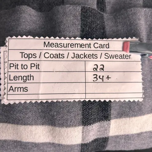 Tahari Womens Cardigan Size 1X Capsule Timeless Neutral Window Pane Heavy Warm