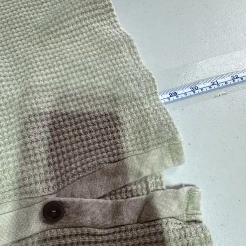 Bucket List Thermal Waffle Henley oversized size medium Tan Boho Streetwear