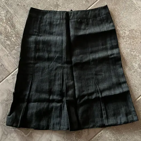 Akris Punto Fit & Flare Denim Mini Skirt in Black Size 4 EXCELLENT!