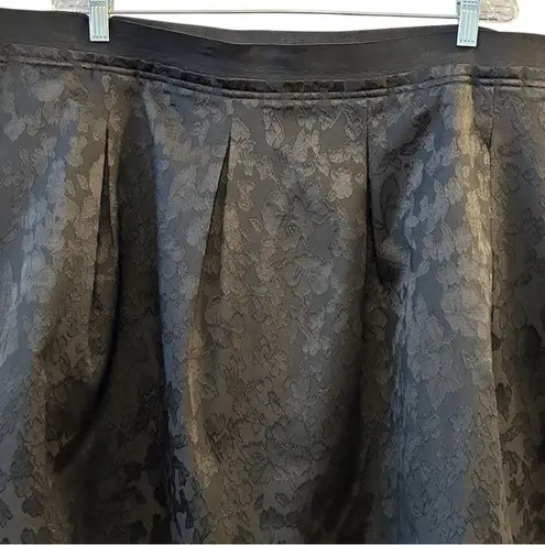 Daisy Fuentes Women's 2XL Black A-Line Knee Length Skirt Side Zip with pockets